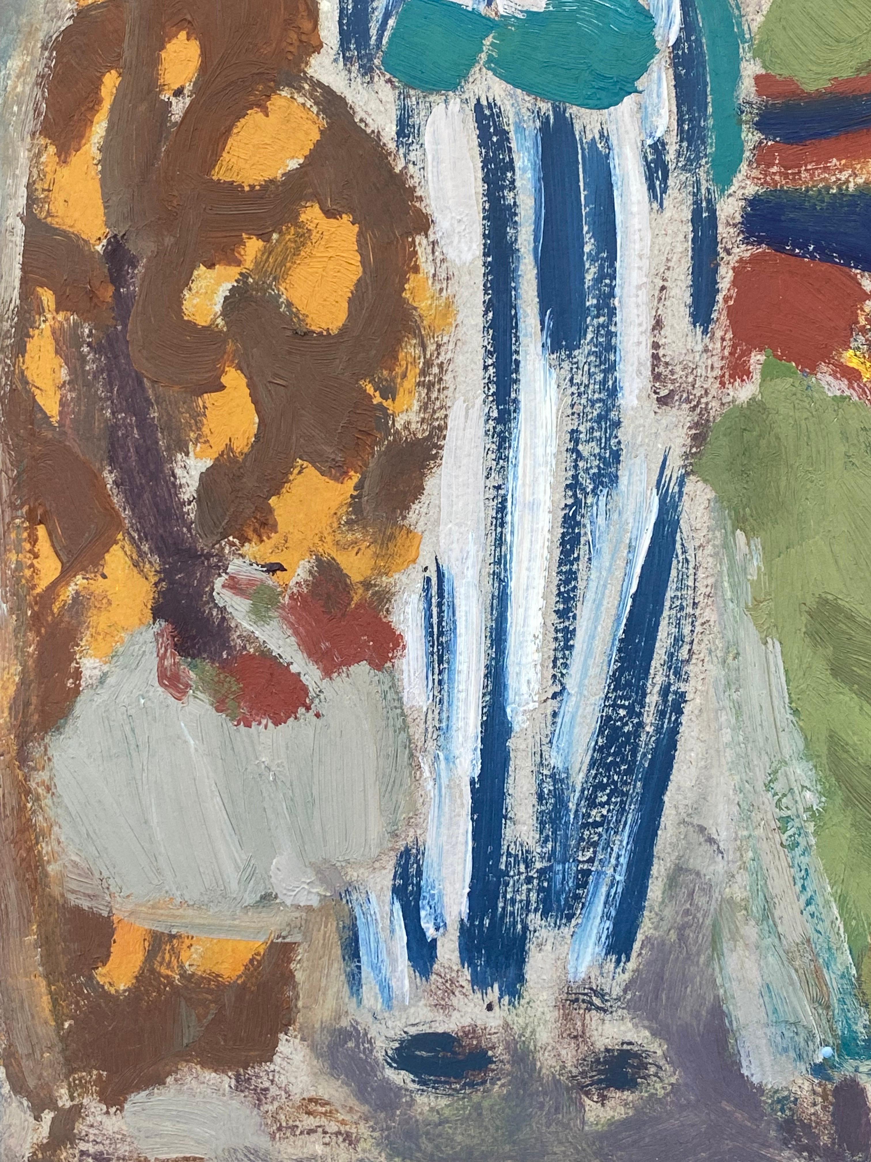 20th Century German Modernist Oil Painting - Three Figures For Sale 1