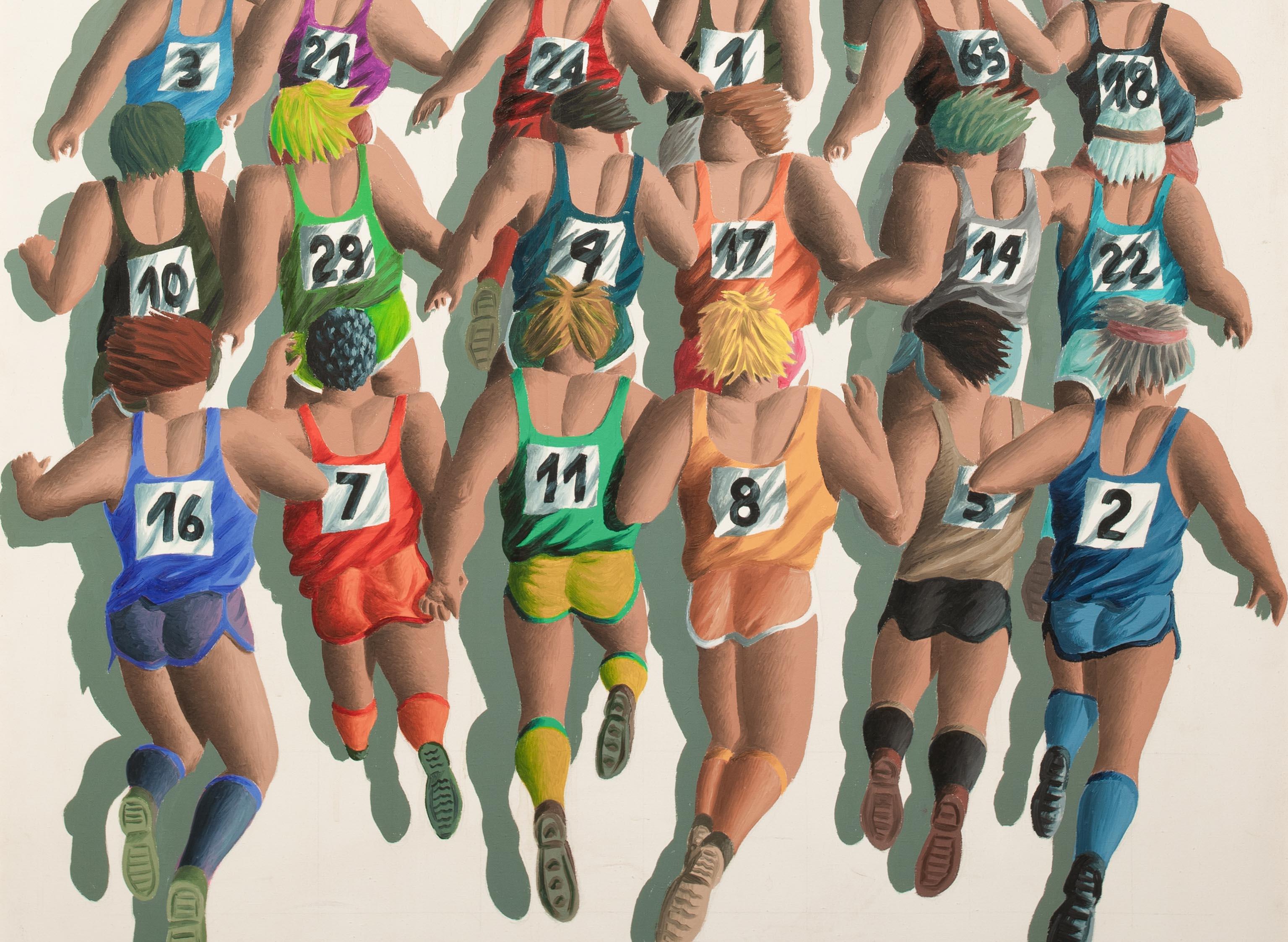 20th Century London Marathon Runners, dates 1984  signed SLL For Sale 2
