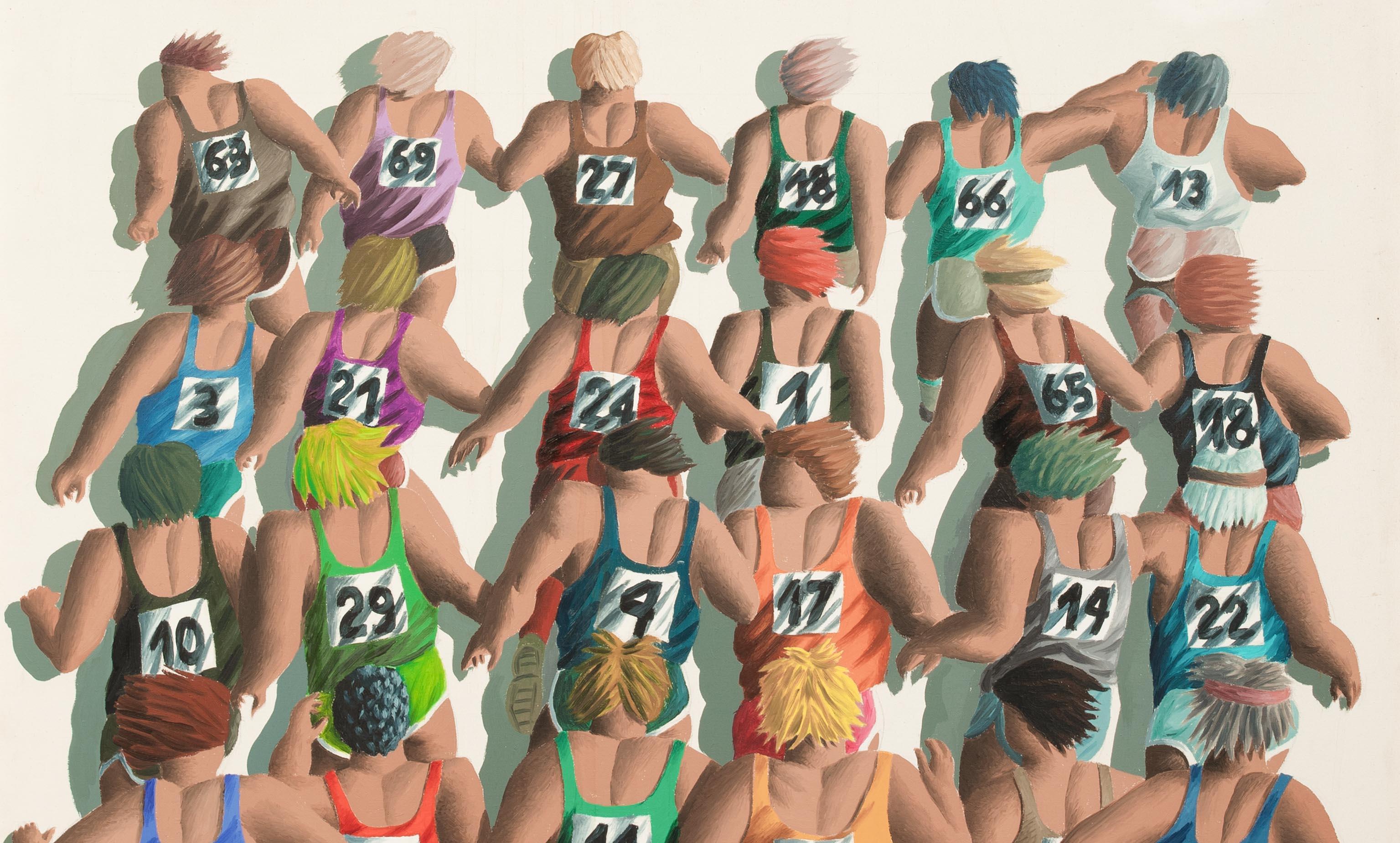 20th Century London Marathon Runners, dates 1984  signed SLL For Sale 3