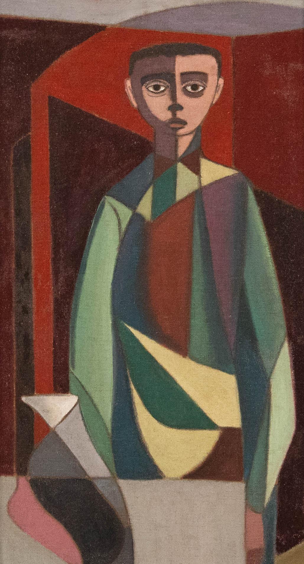 Olio del XX secolo - Uomo astratto - Painting di Unknown