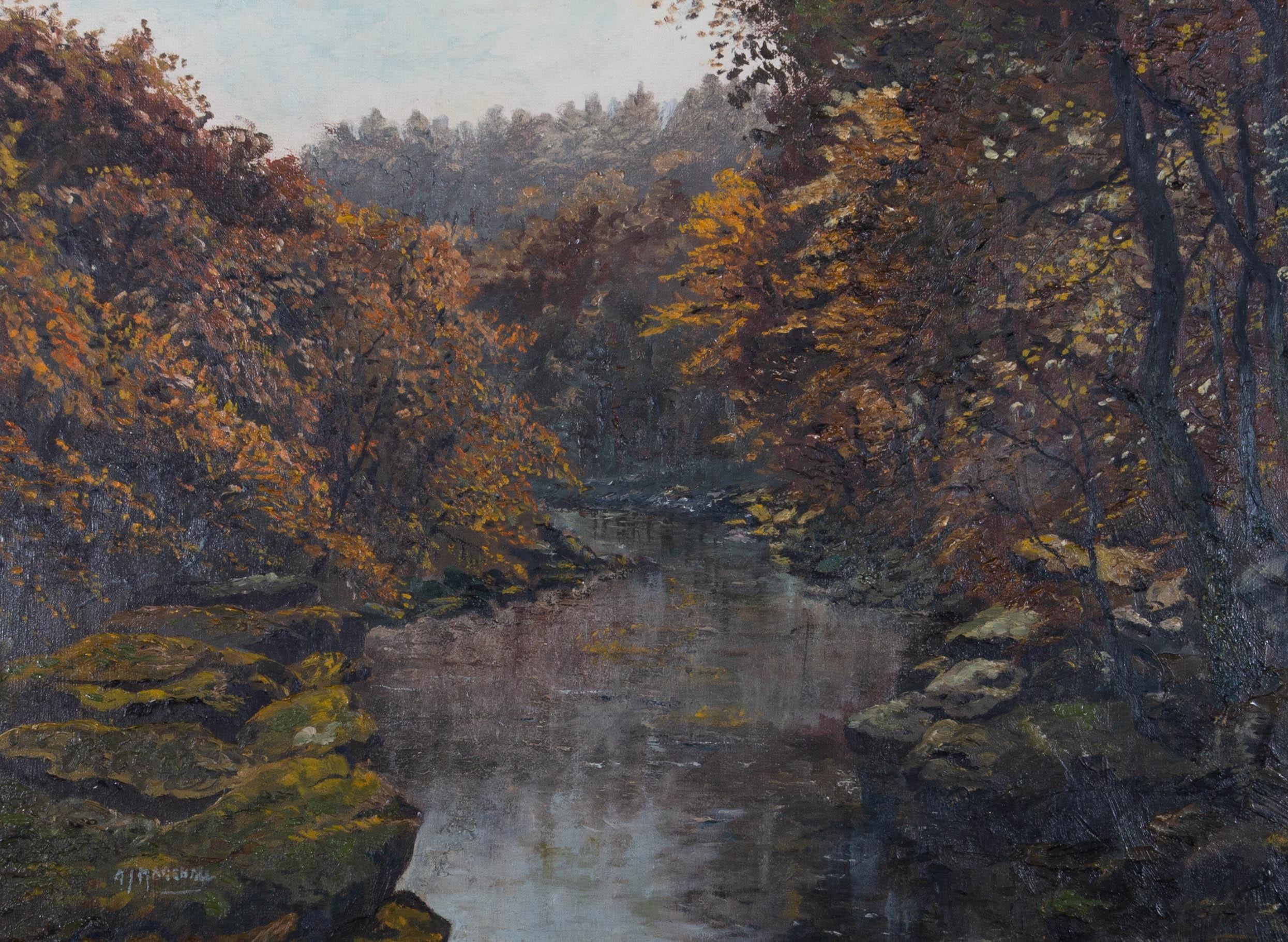 20th Century Oil - Bolton Woods - Painting by Unknown