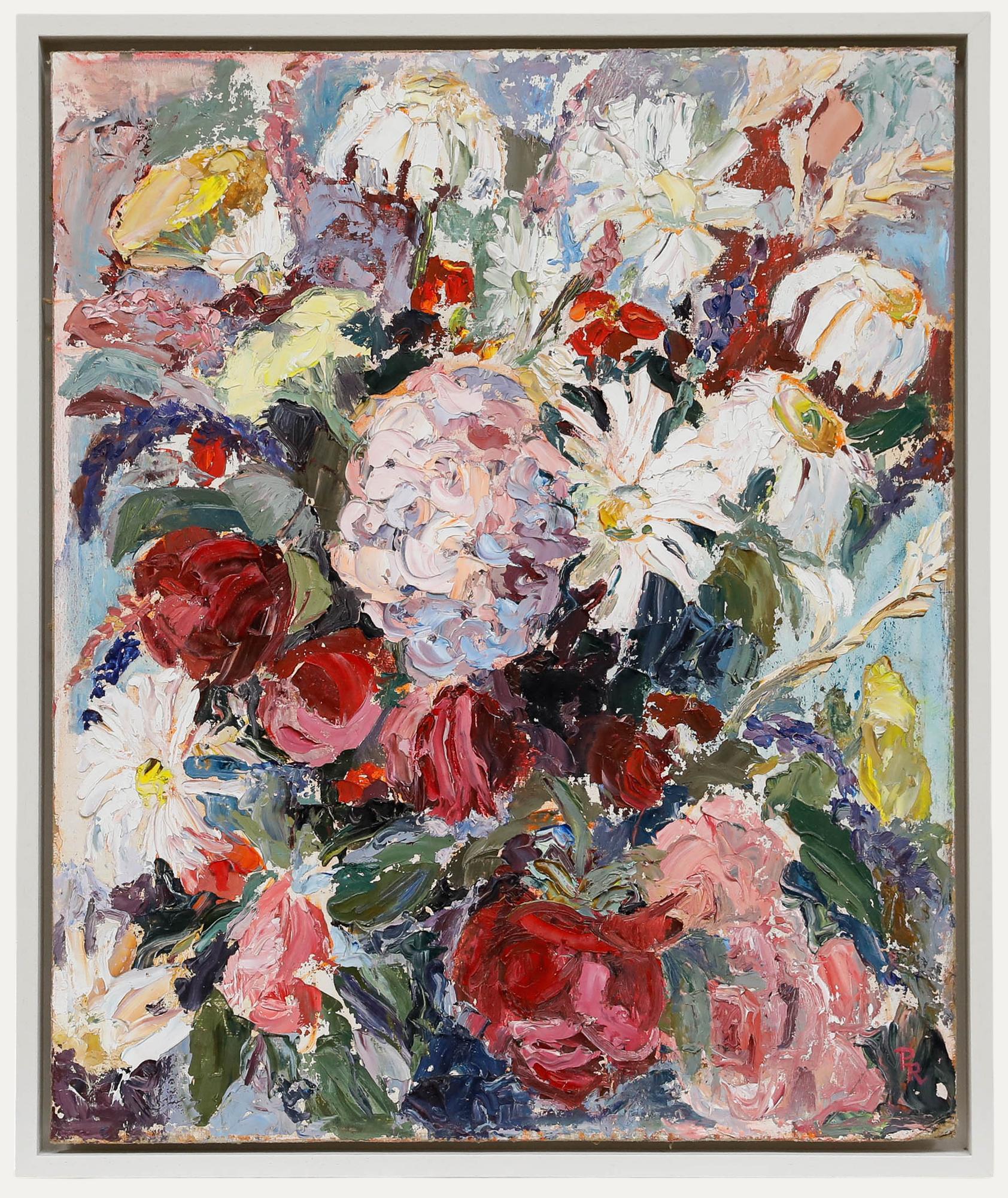 Huile du 20e siècle - Burst of Flora