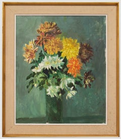 Olio del XX secolo - Crisantemi