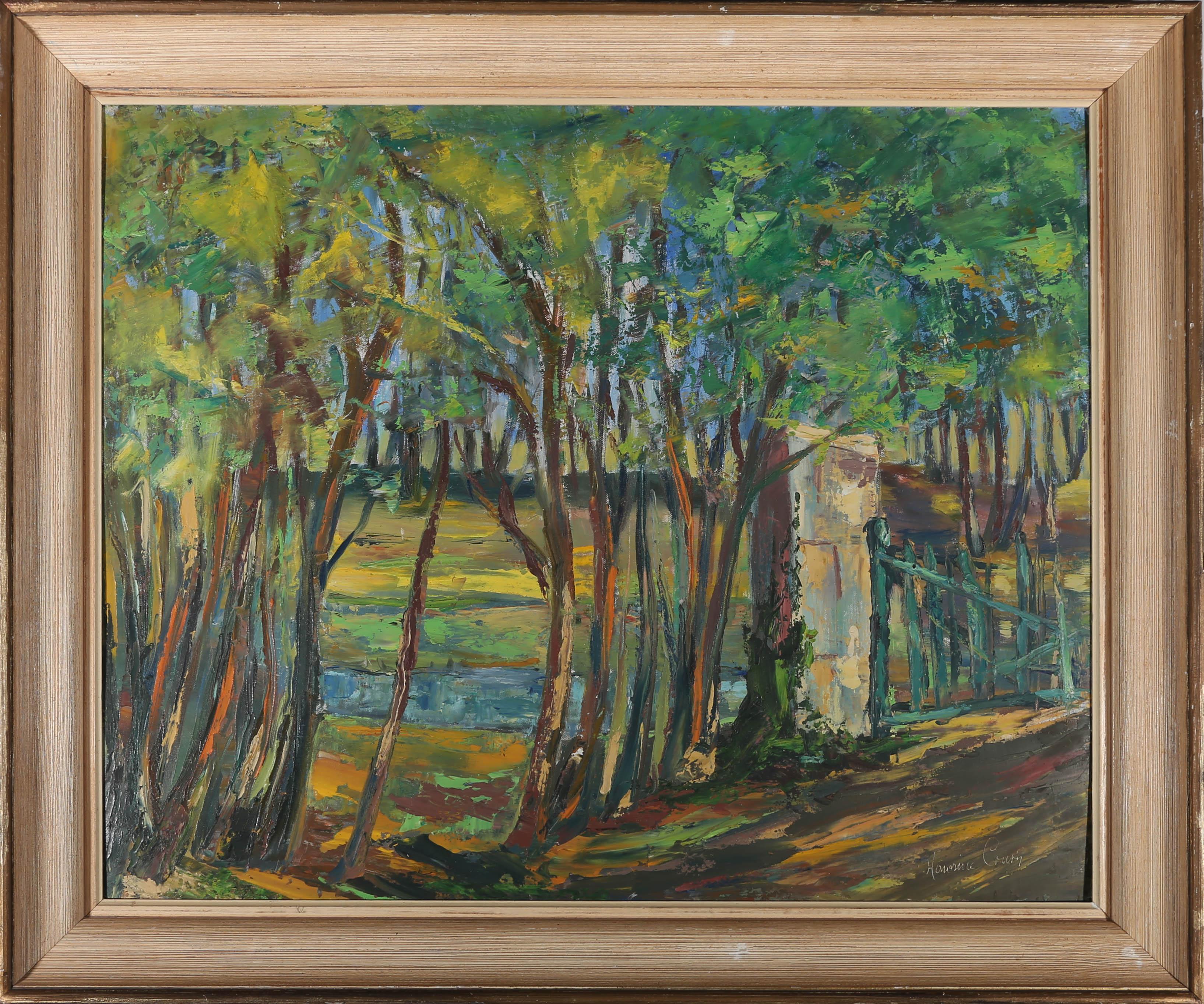 Unknown Landscape Painting - 20th Century Oil - Colours Among The Trees