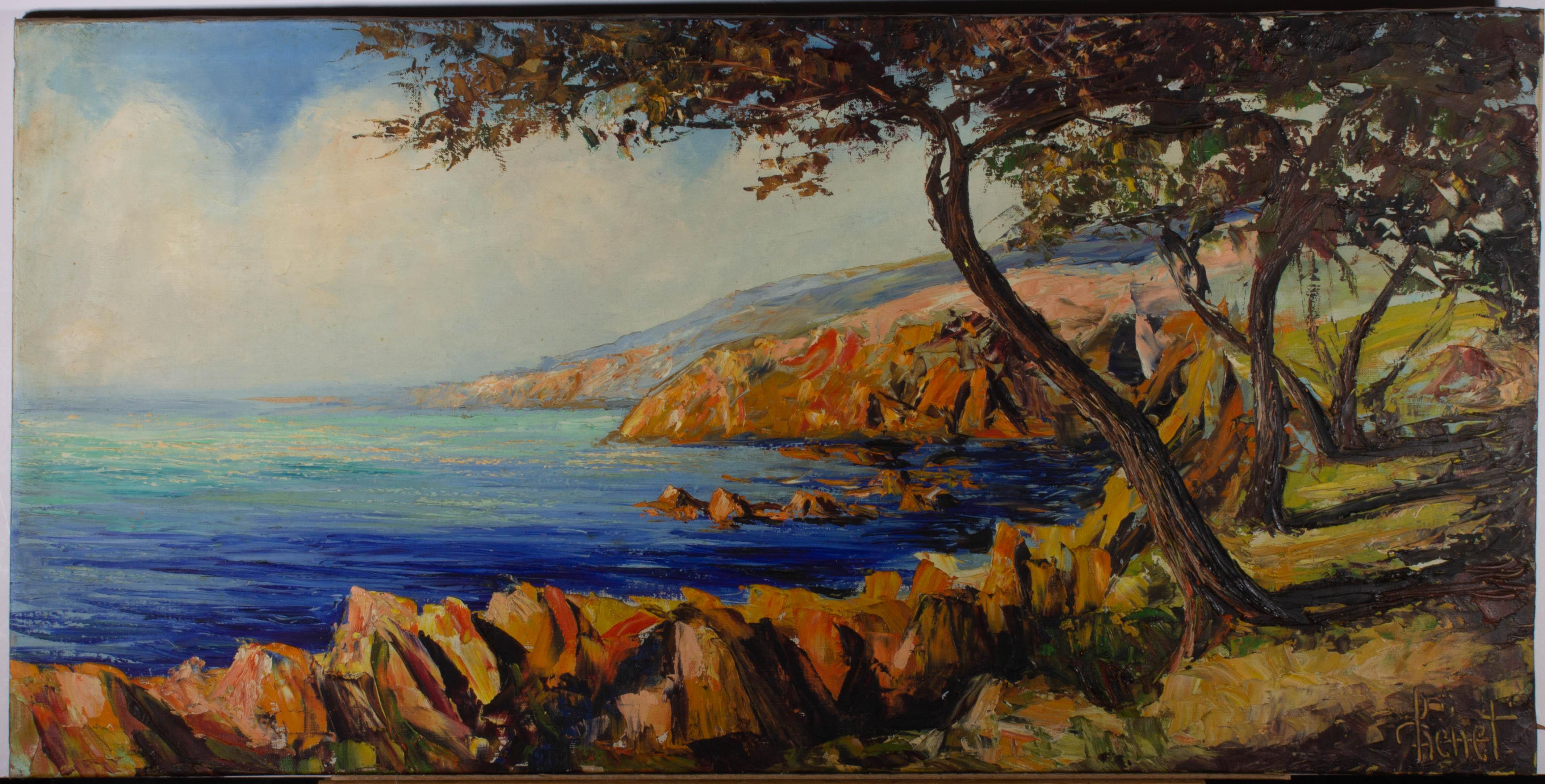 Olio del XX secolo - I colori della costa - Painting di Unknown