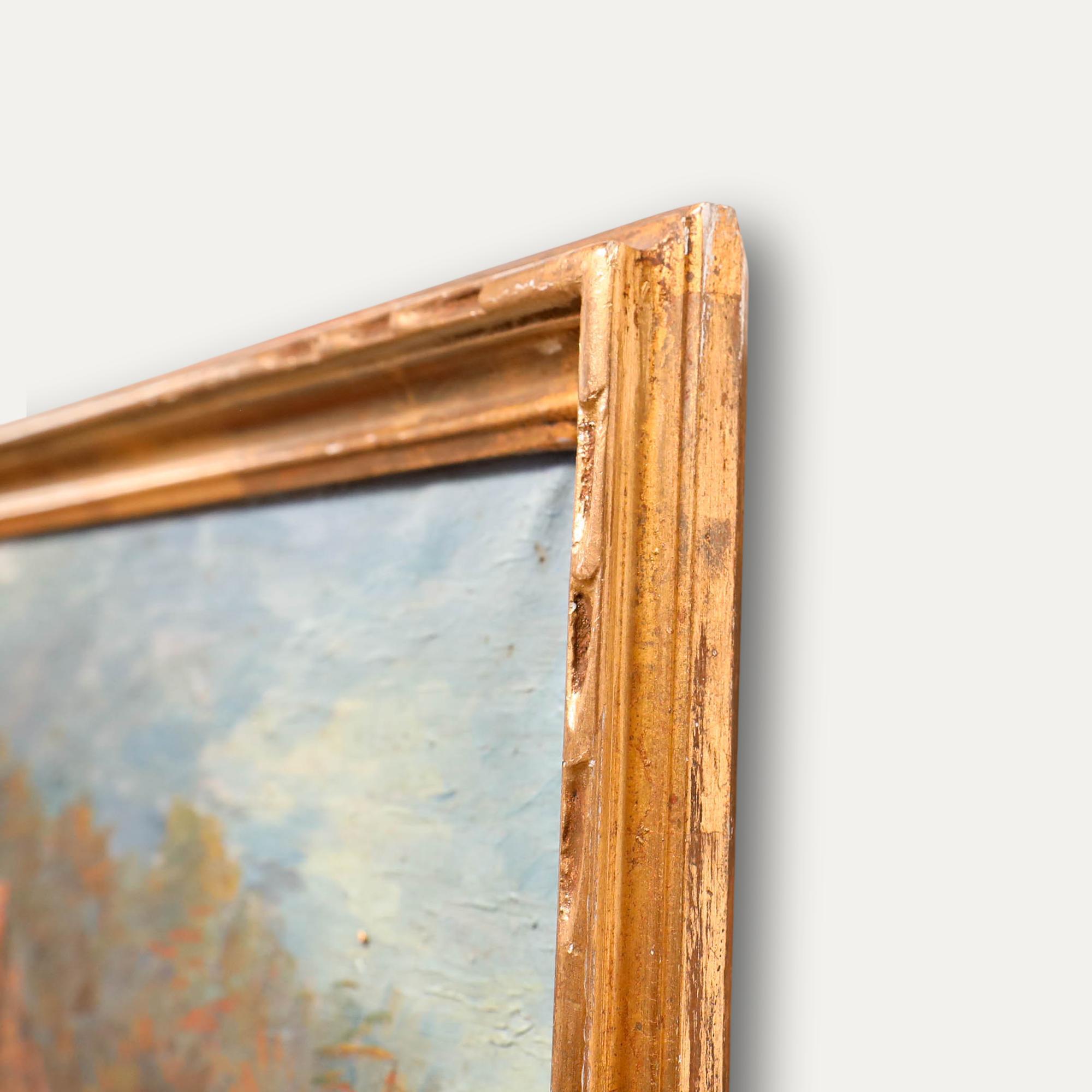 20th Century Oil - Cottage in The Countryside For Sale 1