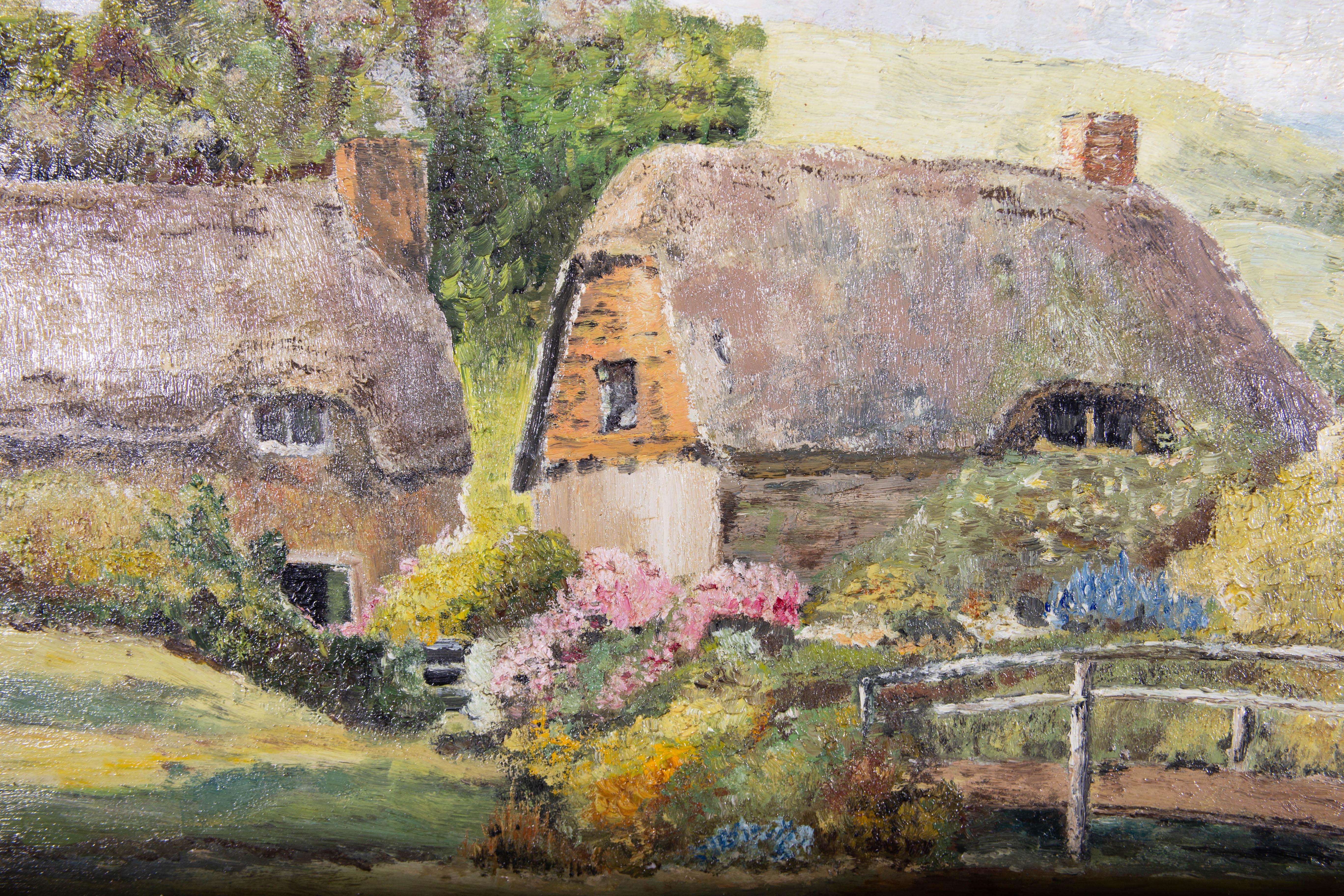 20th Century Oil - Cottages by the Pond 2