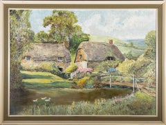 20th Century Oil - Cottages by the Pond