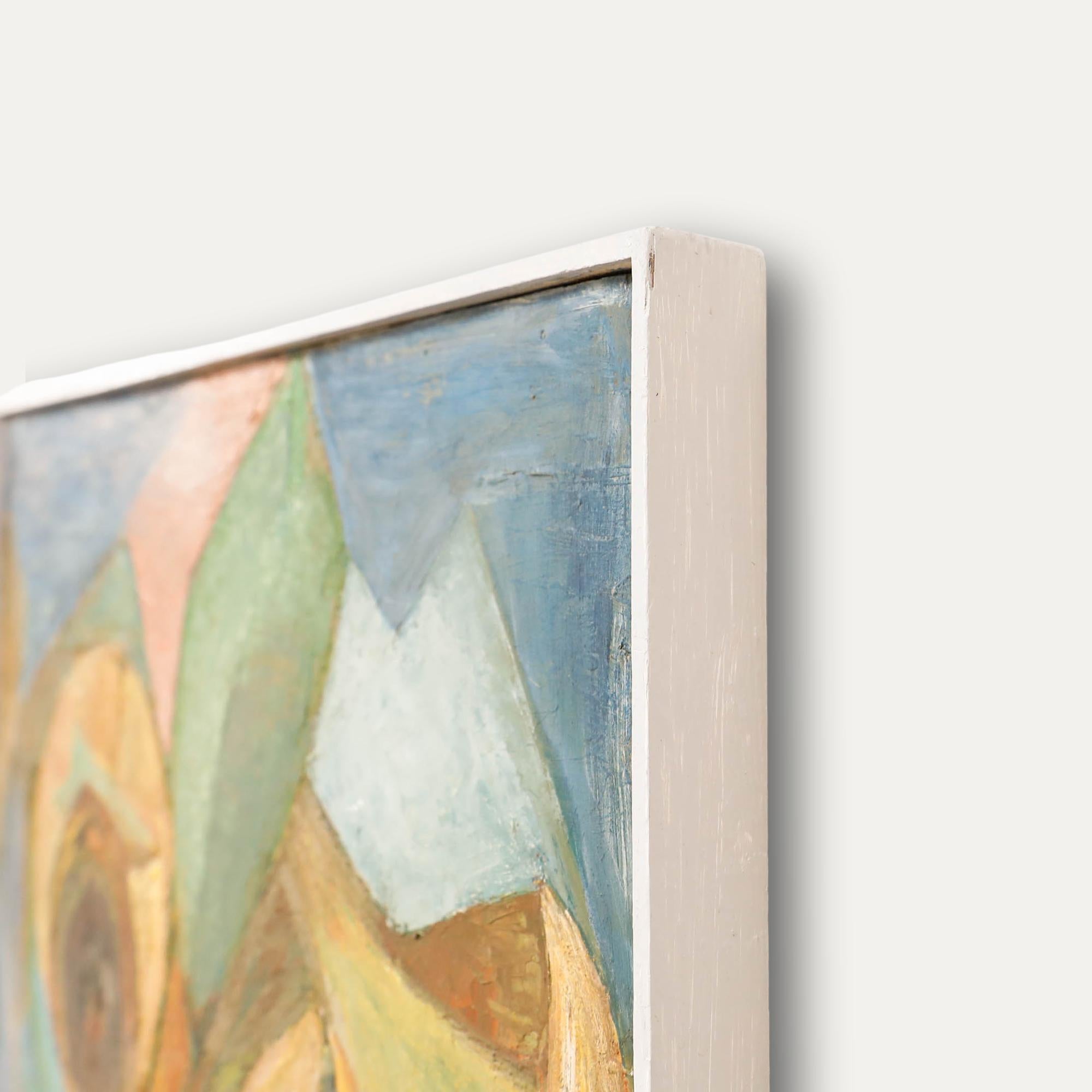 20th Century Oil - Cubist Sunflowers For Sale 1