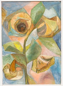 20th Century Oil - Cubist Sunflowers