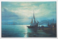 Ölgemälde des 20. Jahrhunderts – Docks By Night