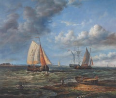 20th Century Oil - Dutch Brig Schooner and Sloops