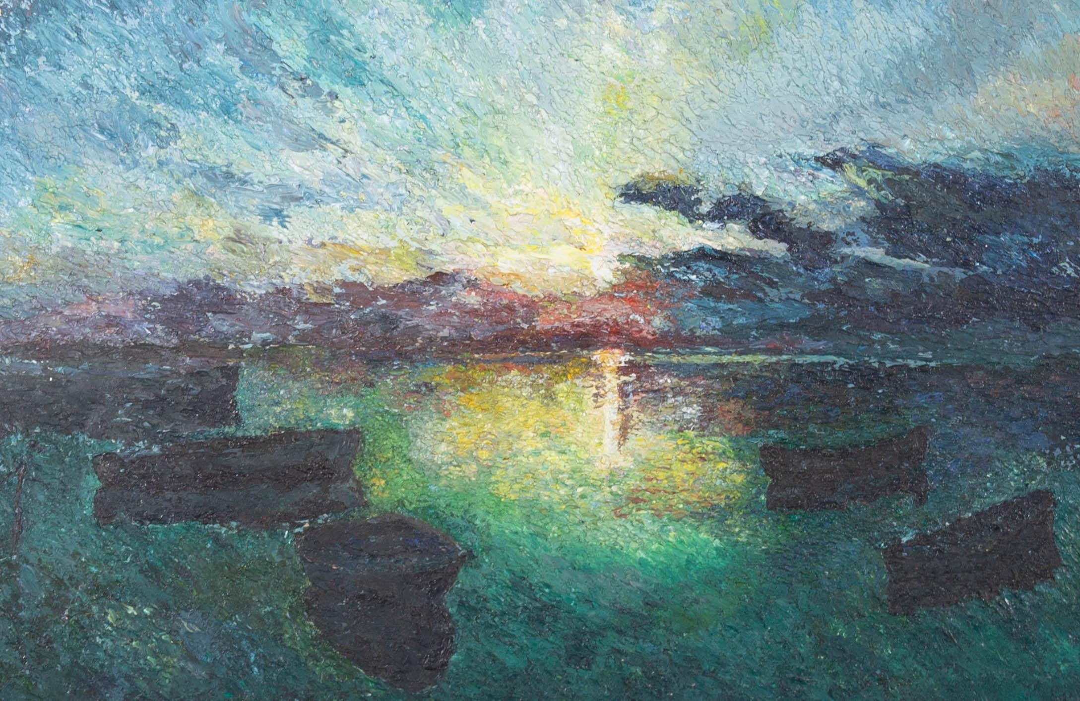 20th Century Oil - Gathering Dusk - Painting by Unknown