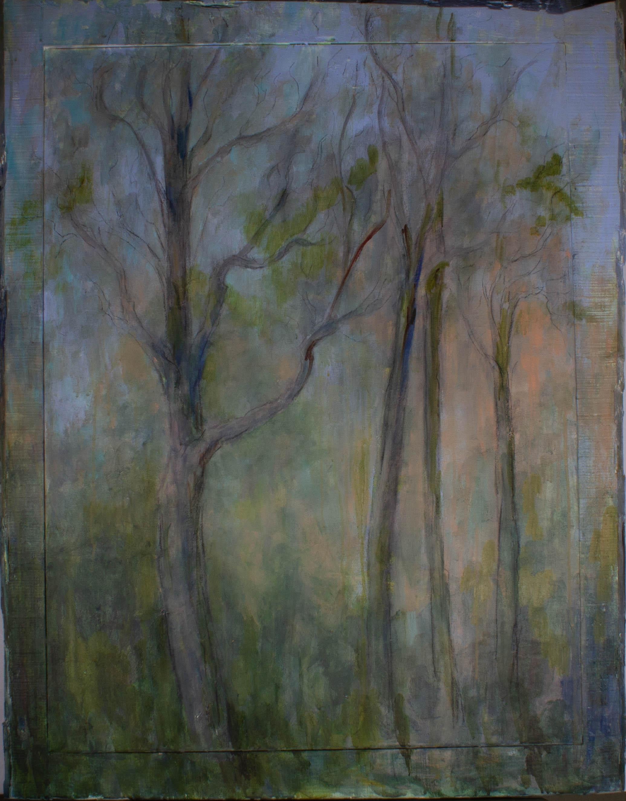 20th Century Oil - Ghostly Trees - Painting by Unknown