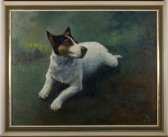 Huile du XXe siècle - Jack Russell Terrier