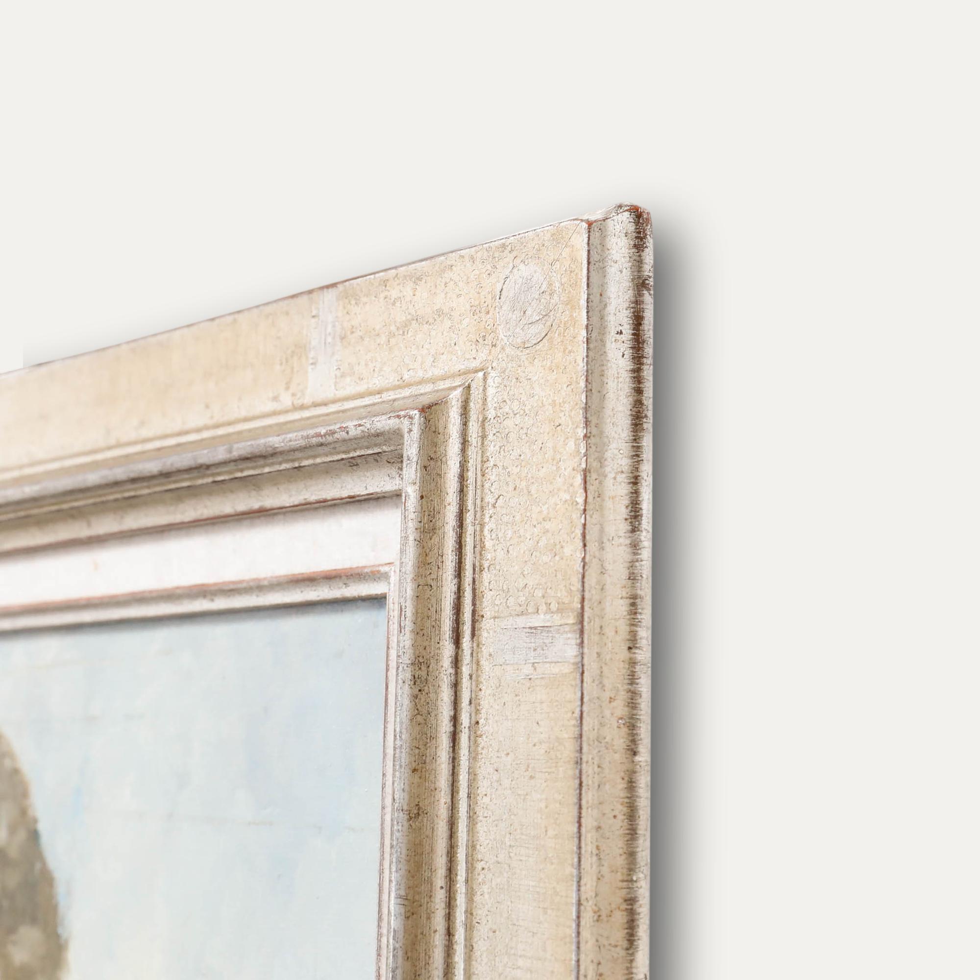 20th Century Oil - Lady With A Golden Brooch For Sale 1