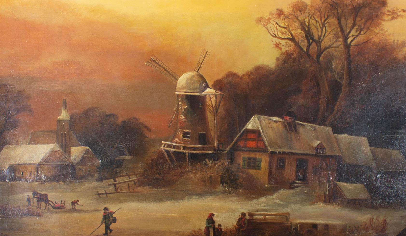 20th Century Oil - Mid Winter - Painting by Unknown