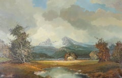 20th Century Oil - Mountainside Hay Making
