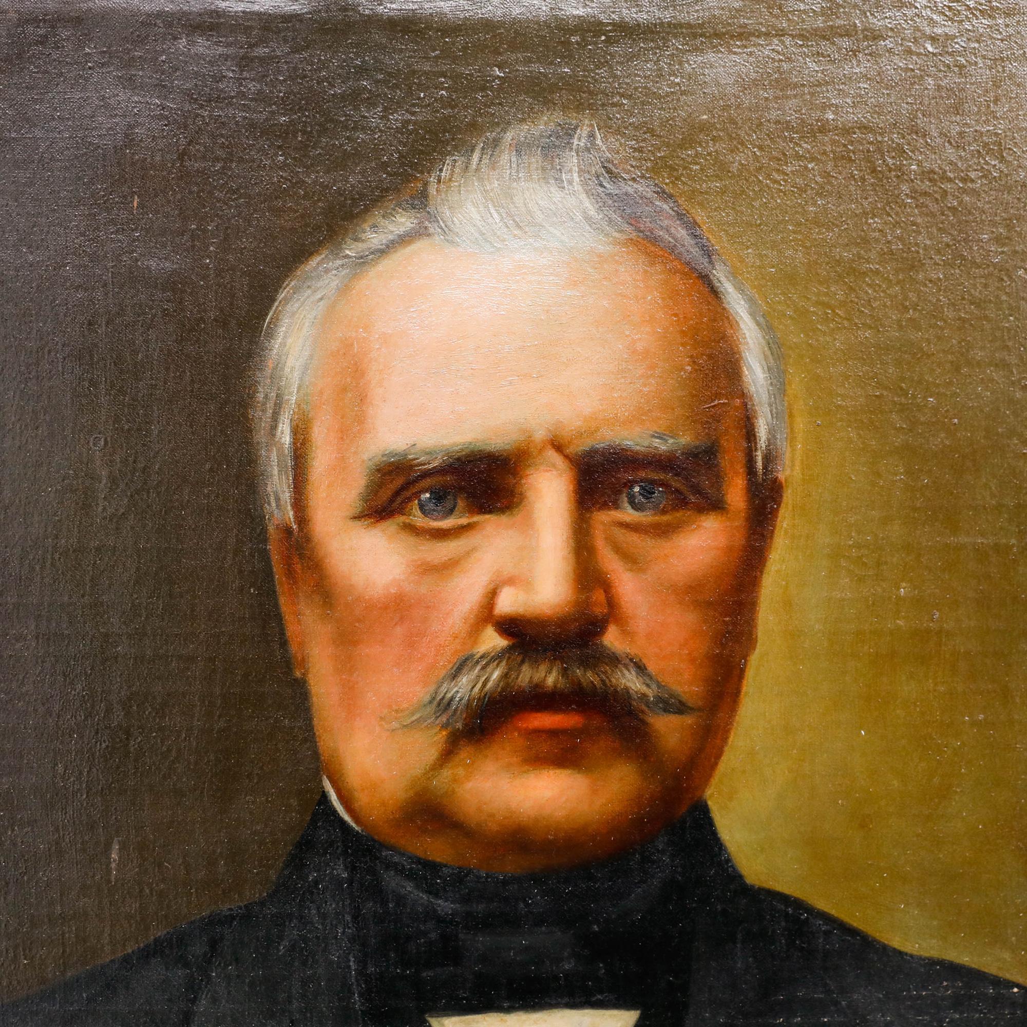 A striking portrait depicting Lieutenant-General Karl von Marschall. Acquired as part of a pair of portraits depicting husband and wife by the same hand.

Inscribed with sitter's biography verso. On canvas. 