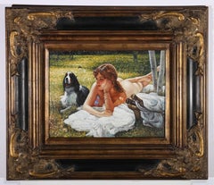 20th Century Oil - Nude in a Meadow
