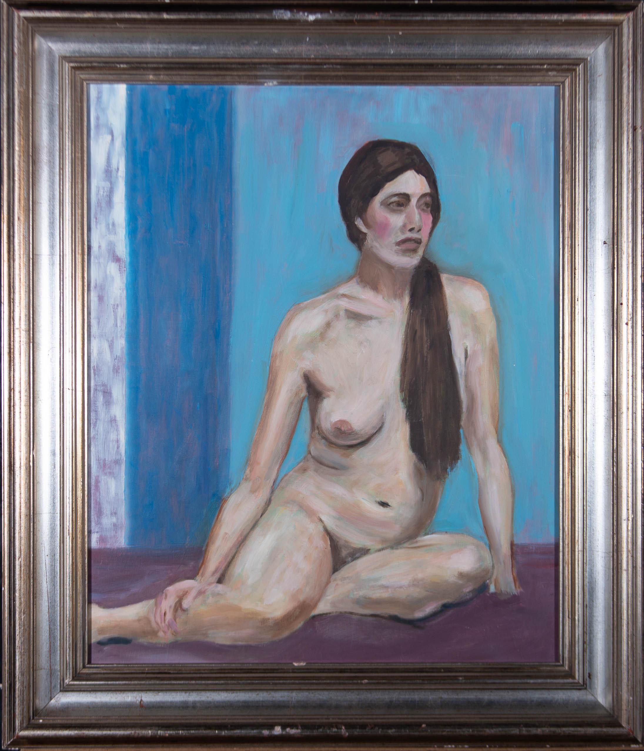 20th Century Oil - Nude Portrait of a Woman - Painting by Unknown
