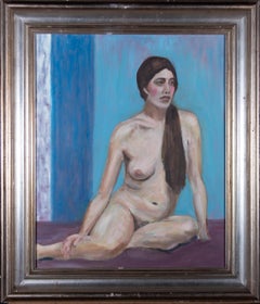 Olio del XX secolo - Ritratto di donna nuda