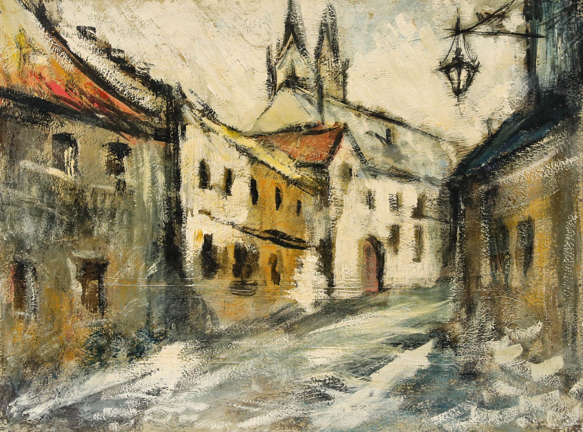 Olio del XX secolo - Constance Old Townes - Painting di Unknown