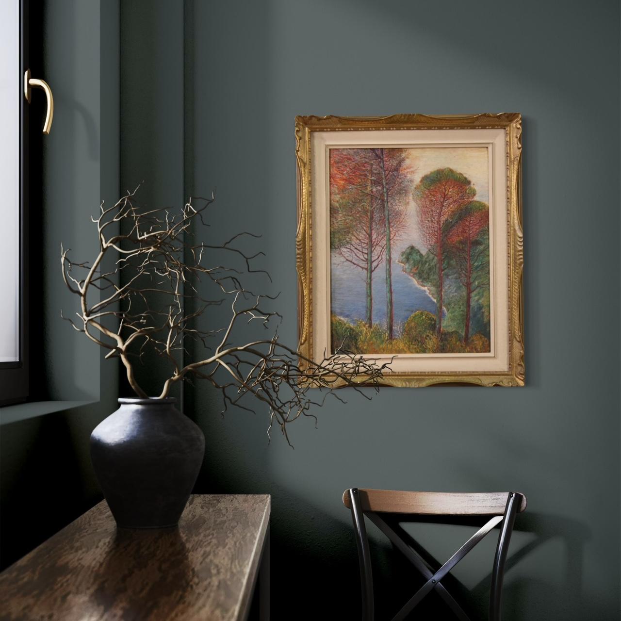 20th Century Oil on Board Italian Signed Landscape Painting, 1950s For Sale 11