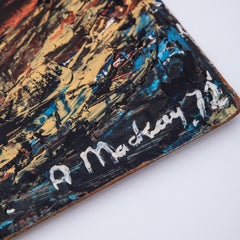 20th Century Oil on Board Painting of a Fishing Trawler by A. Mackay