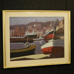 20th Century Oil on Canvas Italian Signed Seascape Painting, 1960