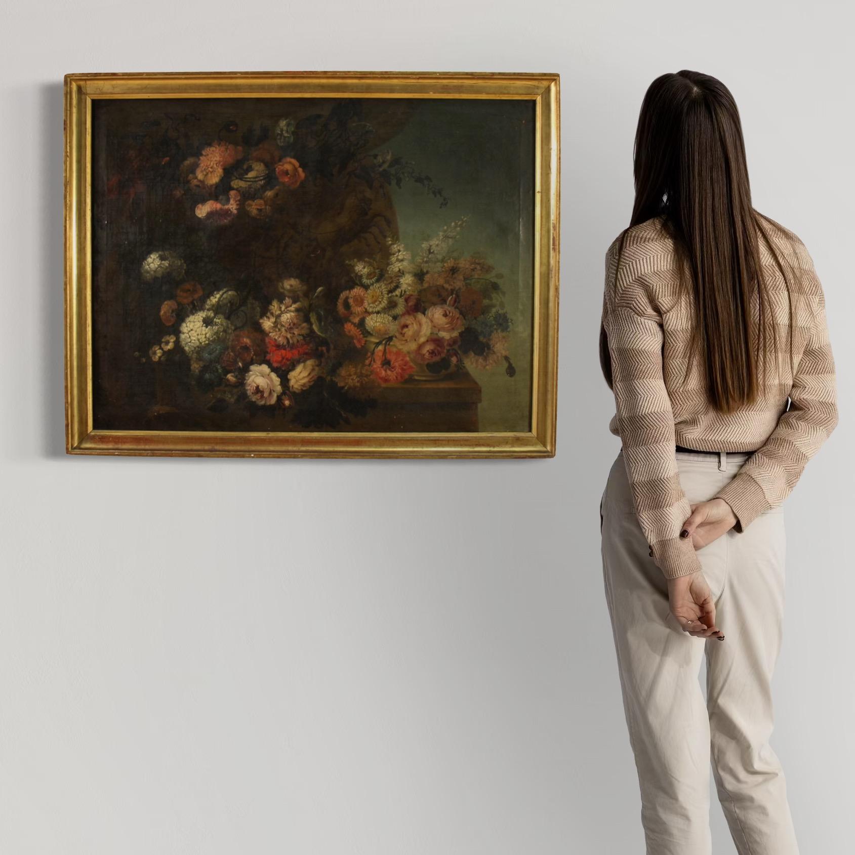 20th Century Oil on Canvas Spanish Painting Still Life, 1920 - Still-Life Painting Nero di Unknown