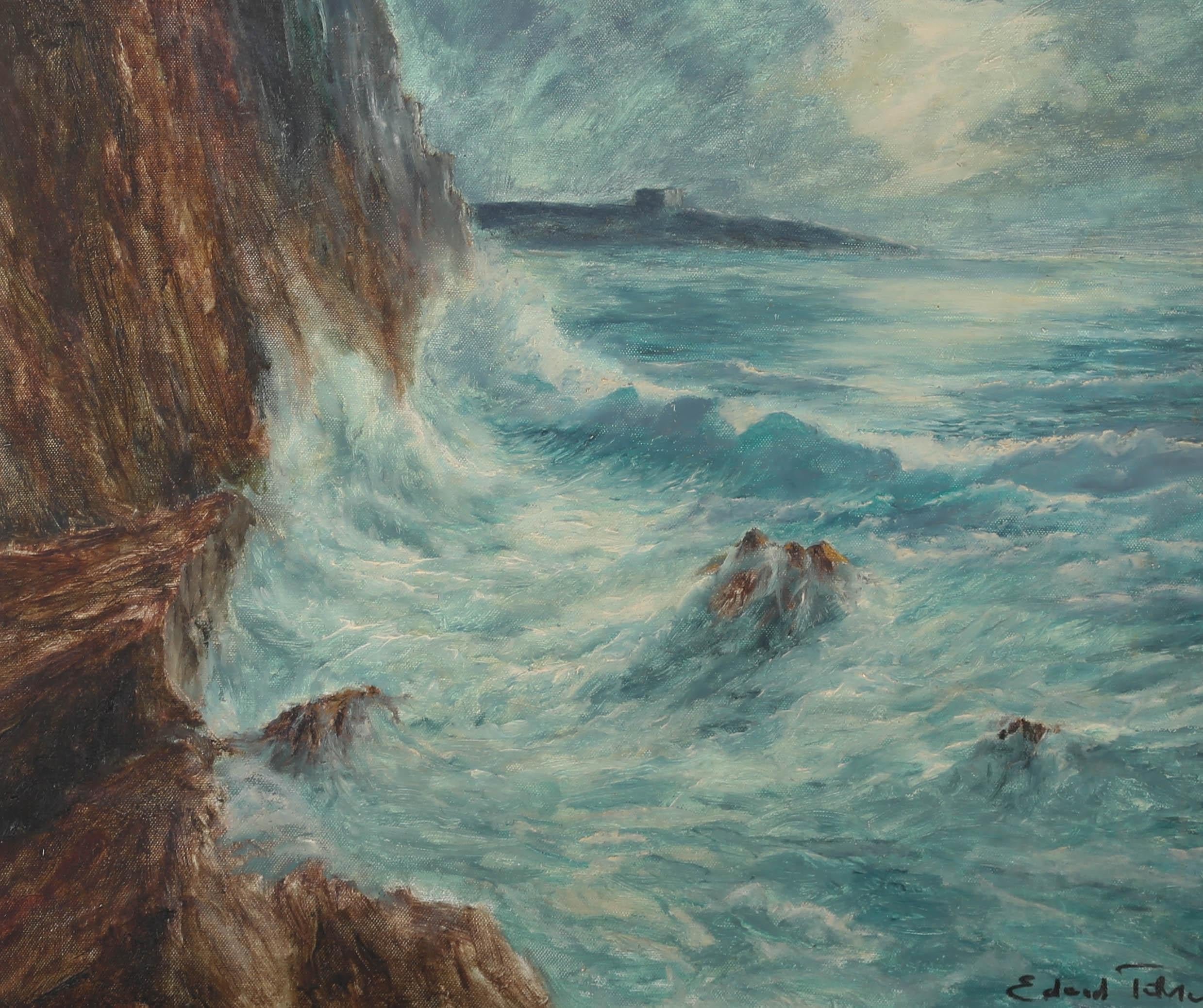 20th Century Oil - Perilous Rocks - Painting by Unknown