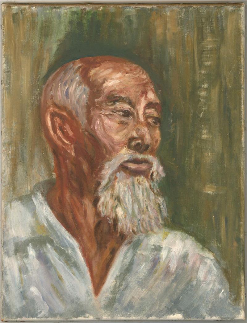 Olio del XX secolo - Ritratto di gentiluomo barbuto - Painting di Unknown