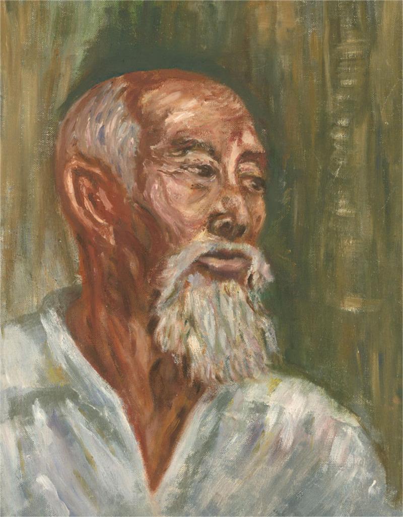 Unknown Portrait Painting - 20th Century Oil - Portrait of a Bearded Gentleman
