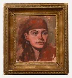 Vintage 20th Century Oil - Portrait of a Gypsy Girl