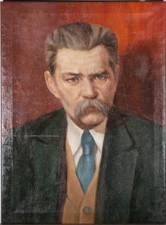 20th Century Oil - Portrait of Maxim Gorky