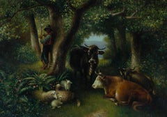 20th Century Oil - Rustic Scene