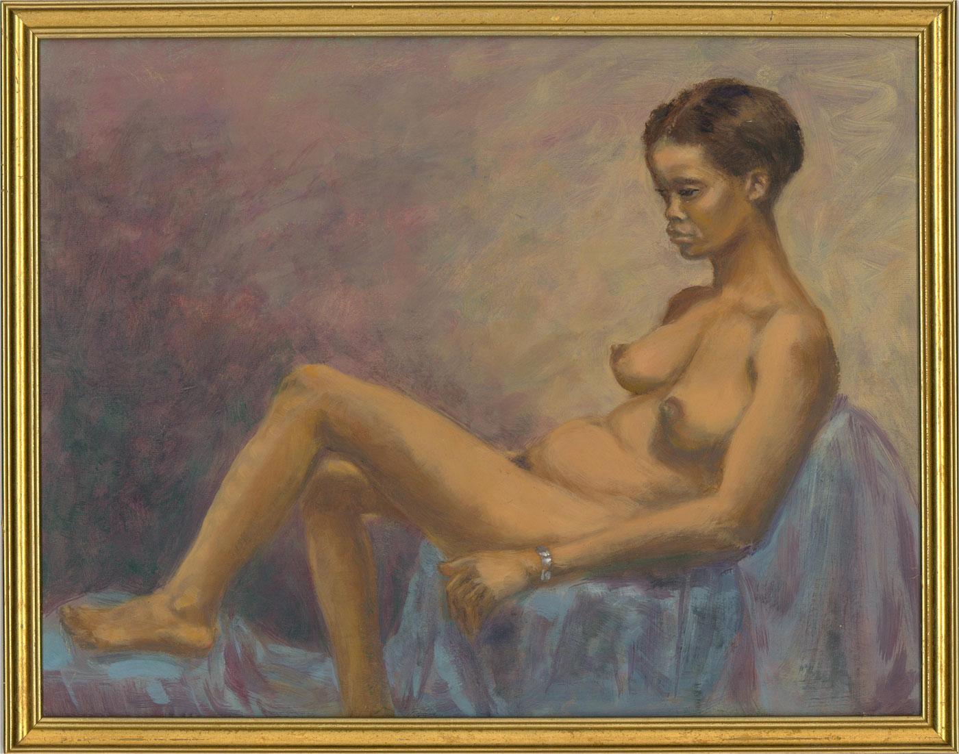 20th Century Oil - Seated Nude