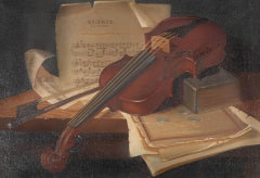 20th Century Oil - Still Life With Violin