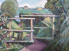 Olio del XX secolo - Il sentiero di campagna