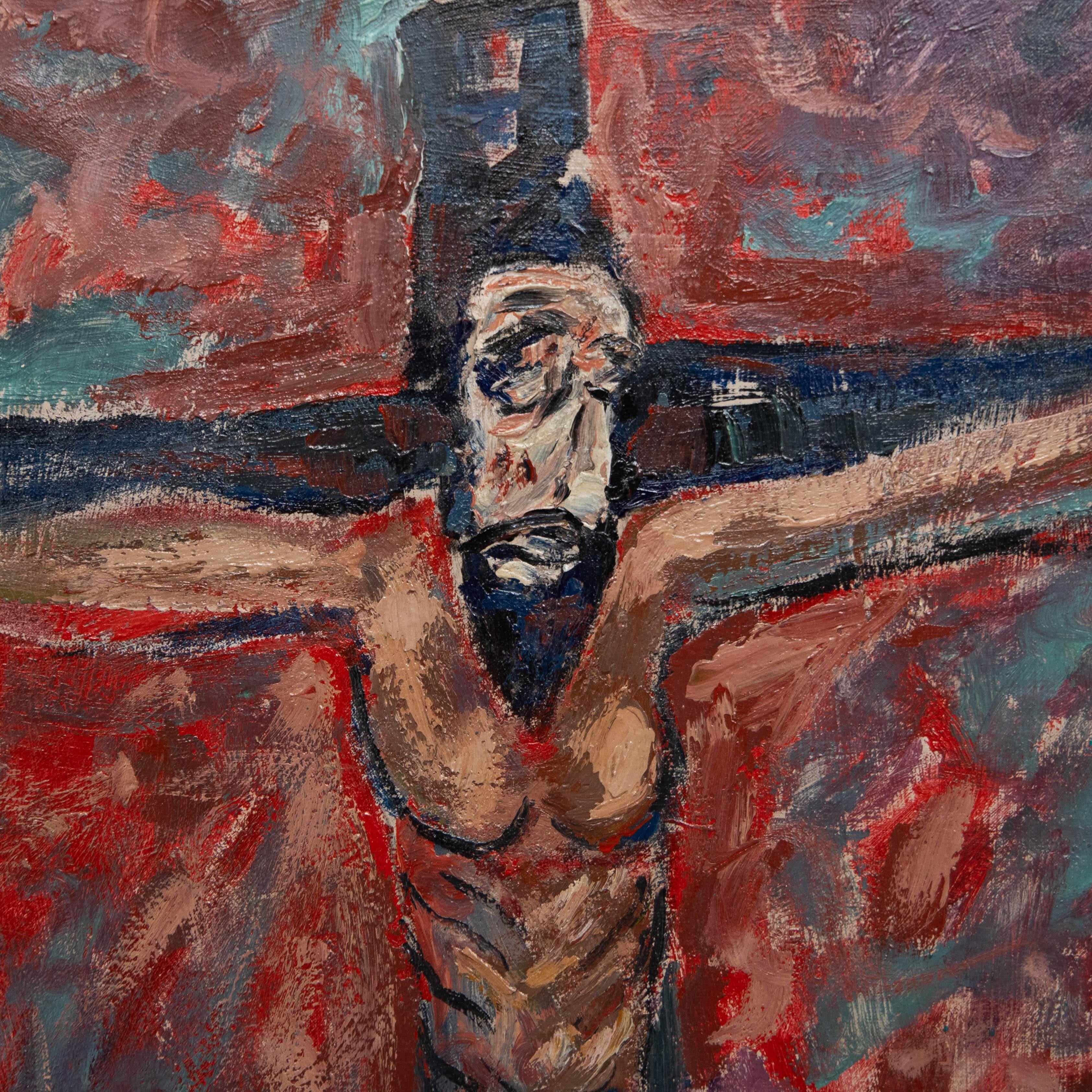 20th Century Oil - The Crucifixion For Sale 2