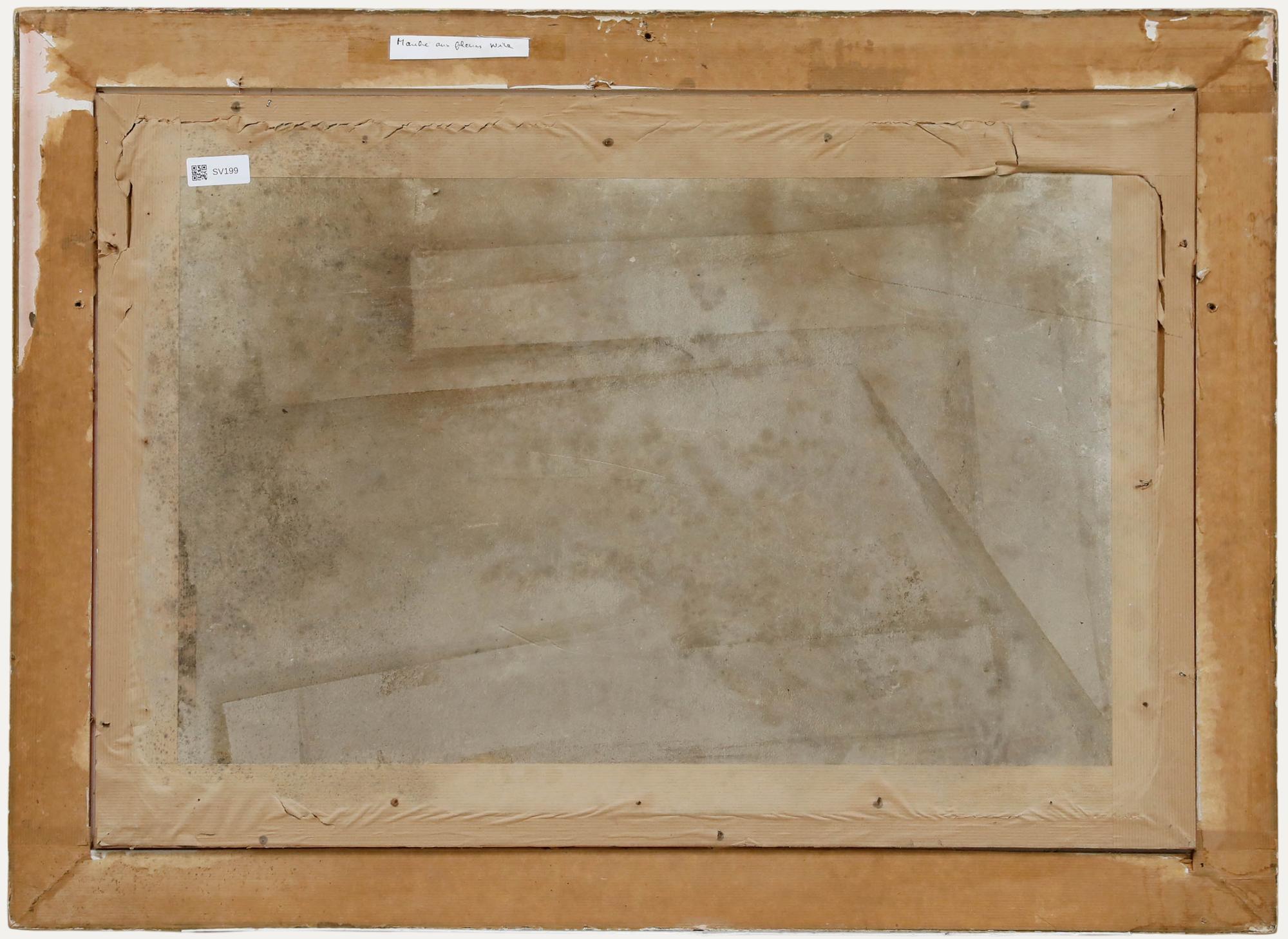 Öl des 20. Jahrhunderts - Der Blumenmarkt, Nizza (Braun), Landscape Painting, von Unknown