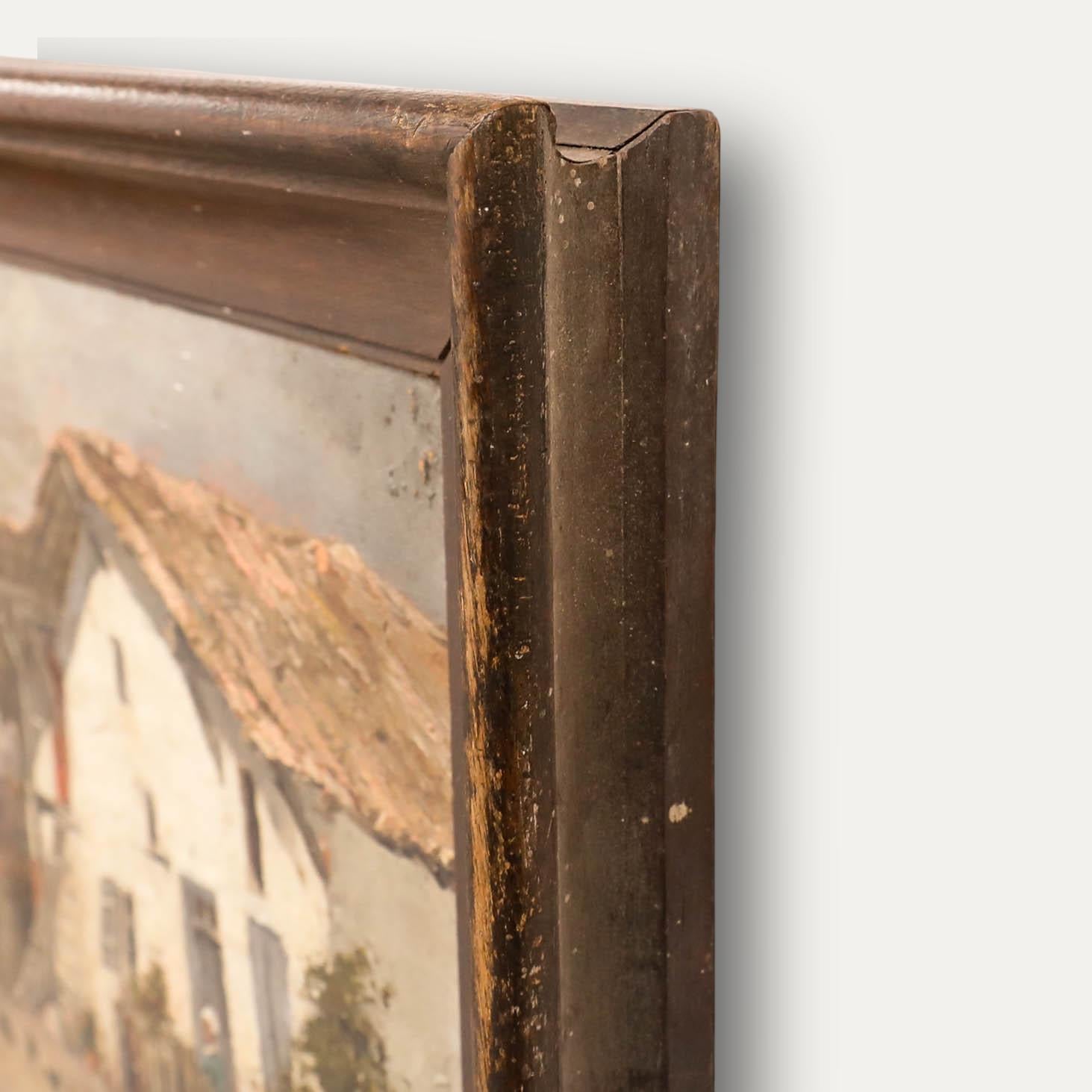 20th Century Oil - The Little White Farmhouse For Sale 1