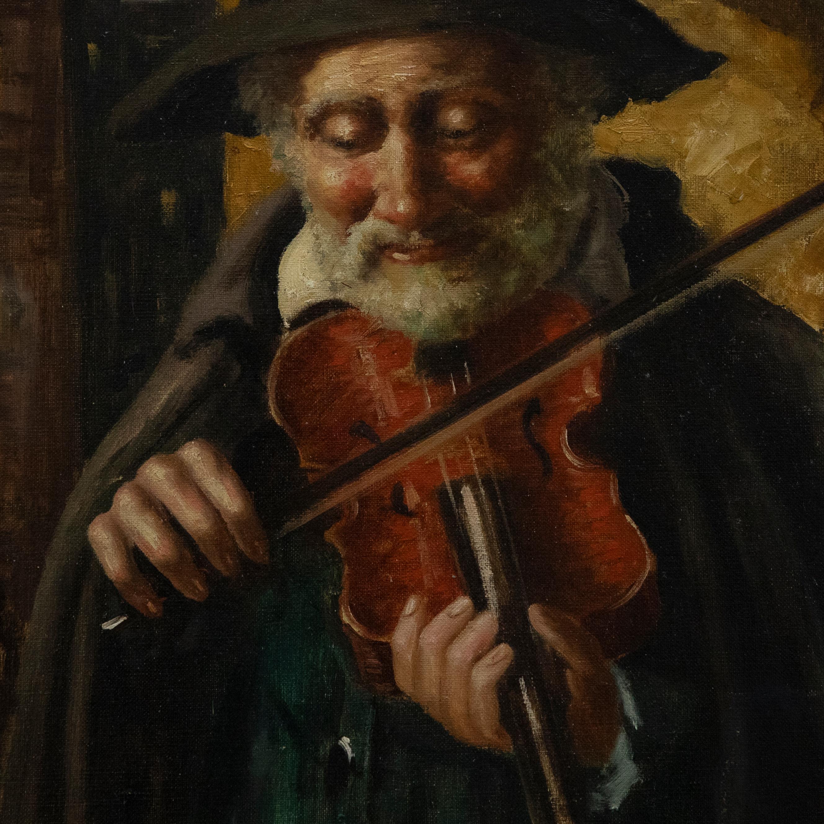 20th Century Oil - The Violinist For Sale 1