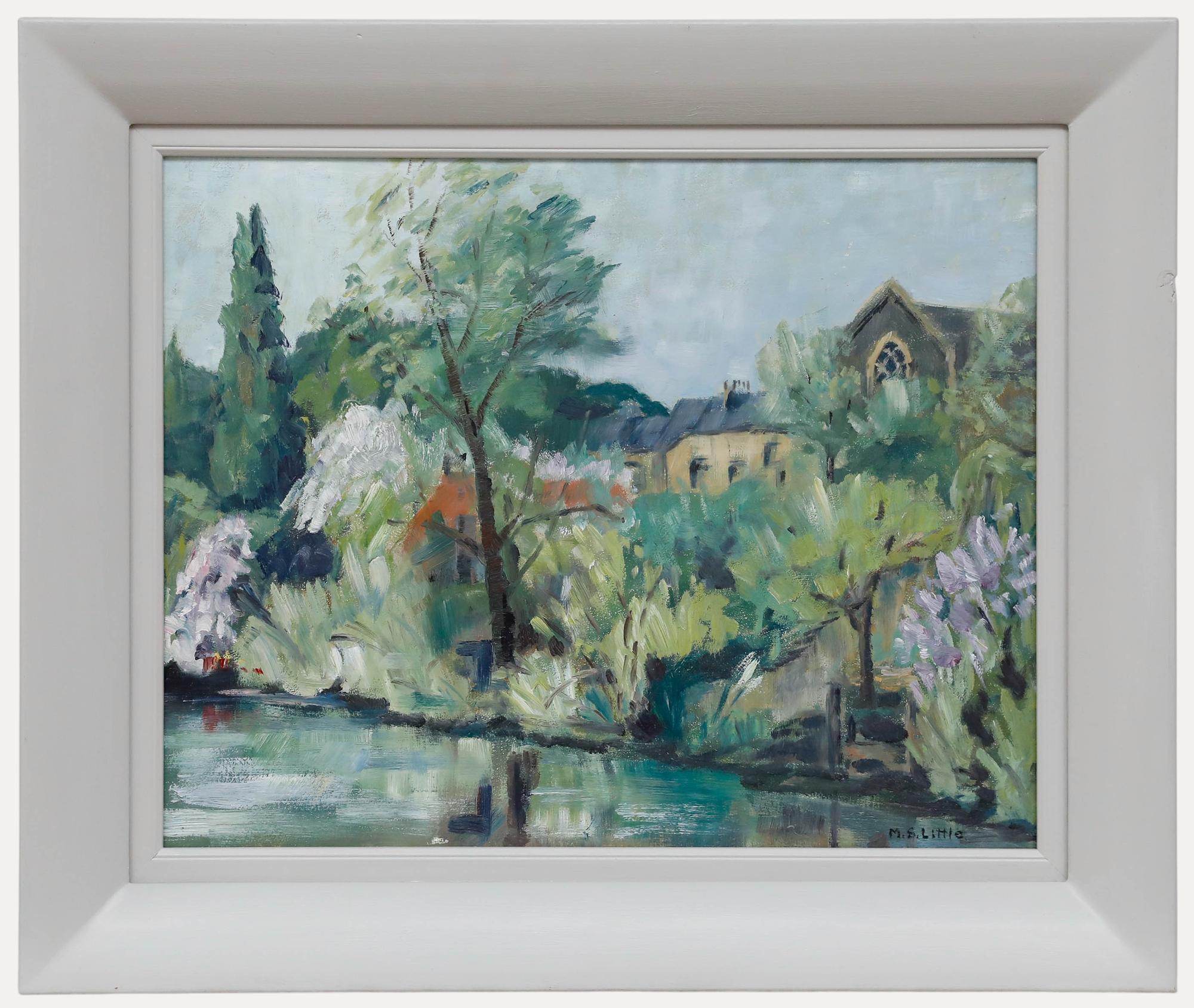 Unknown Landscape Painting - 20th Century Oil - Vale of Health, Hampstead