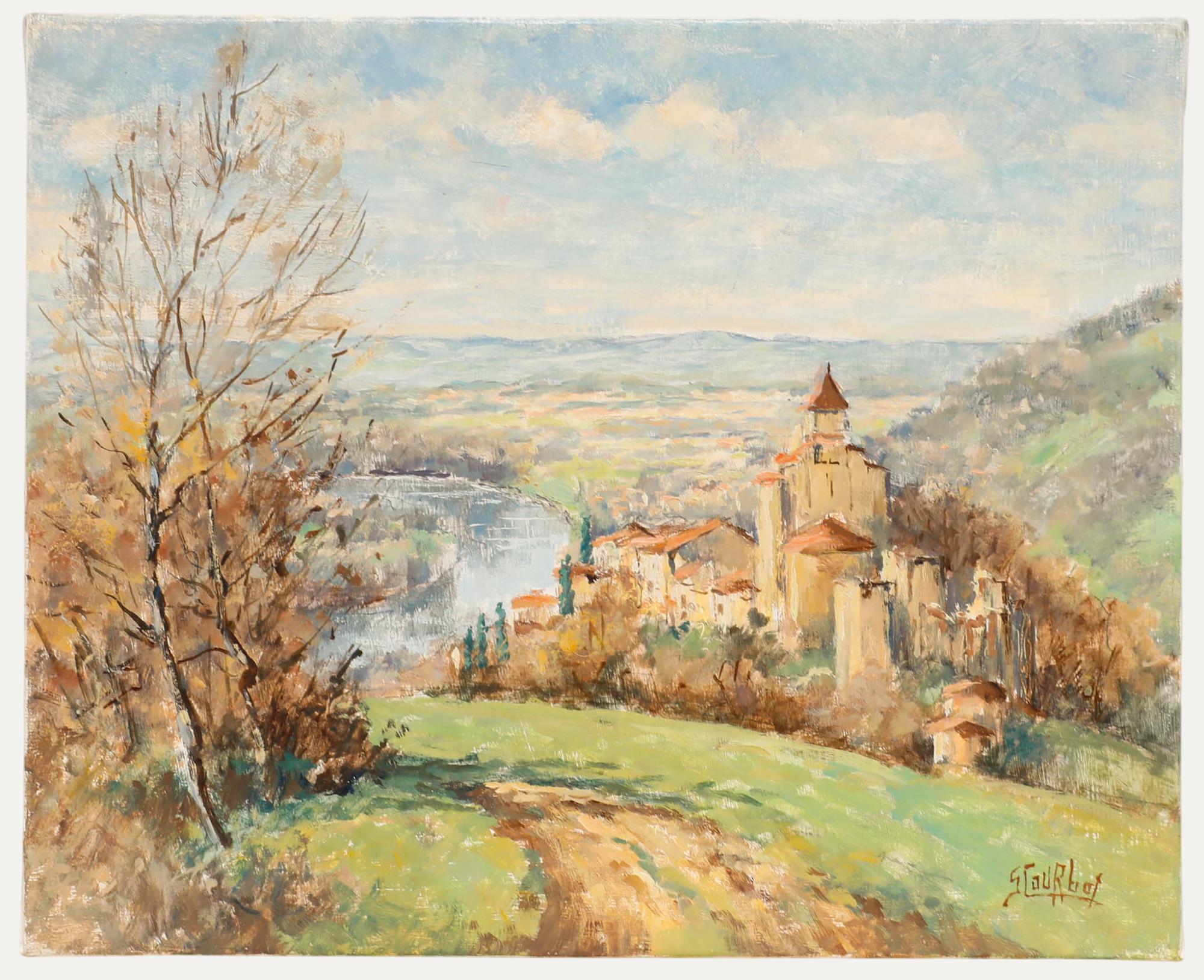 20th Century Oil - View of Clermont-Dessous