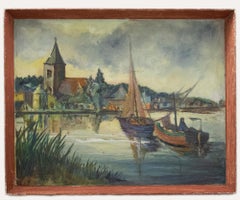 20th Century Oil - View of Maldon on the River Blackwater