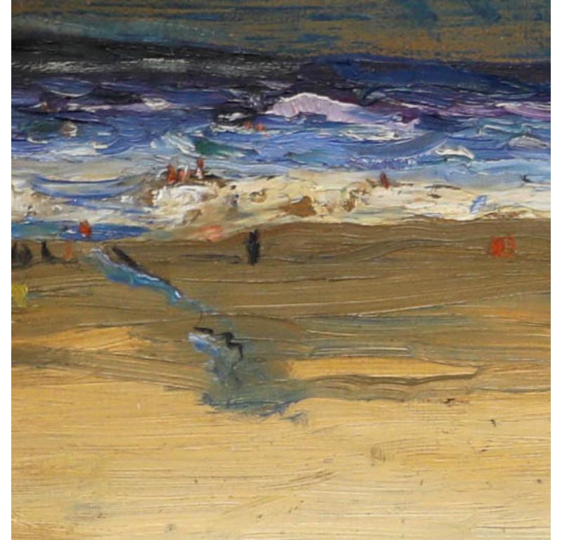 Olio del XX secolo - Vista della spiaggia 1