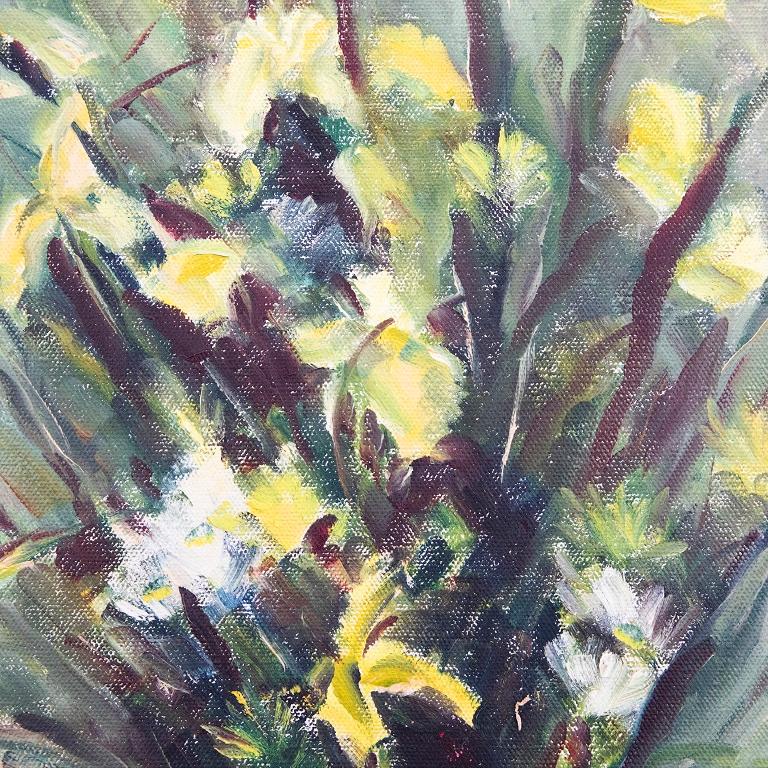 20th Century Oil - Yellow Iris For Sale 1