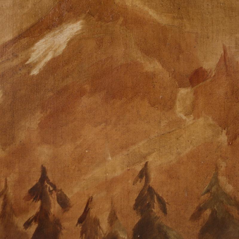siglo XX Sobre Papel Pintura Española Paisaje con Montañas, 1930 8